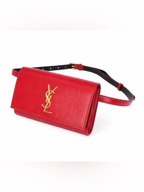 Saint Laurent Monogram Kate Leather Belt Bag Size 85 COA